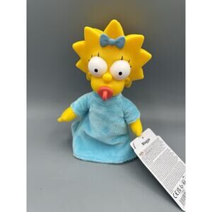 Maggie Simpson Plush Doll Pacifier Blue Outfit The Simpsons w Tag